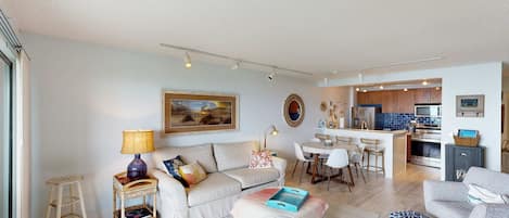 TV, fireplace, offices