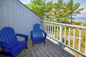 Property grounds - Beachfront condo with beach access, fireplace, balcony, washer/dryer & views (Glen Arbor)