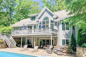 Exterior - Airy home with private pool, hot tub, big game room, & golf cart - walk to beach (New Buffalo)