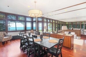 Dining - Stylish Lakefront Home with a Furnished Deck, Free WiFi, & Fireplace - Dogs OK (New Buffalo)