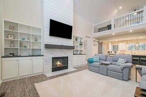 TV, offices - Modern home with large sun-room, firepit, grill, washer/dryer, & central AC (Sawyer)