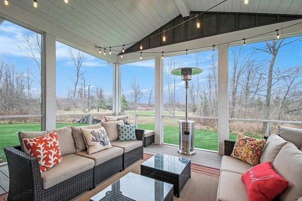 Property grounds - Modern home with large sun-room, firepit, grill, washer/dryer, & central AC (Sawyer)