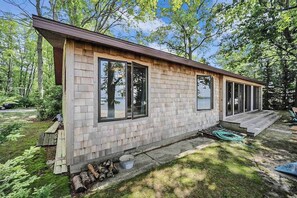 Exterior - The Summer Cabin | Lakefront house in Interlochen with private beach access (Interlochen)