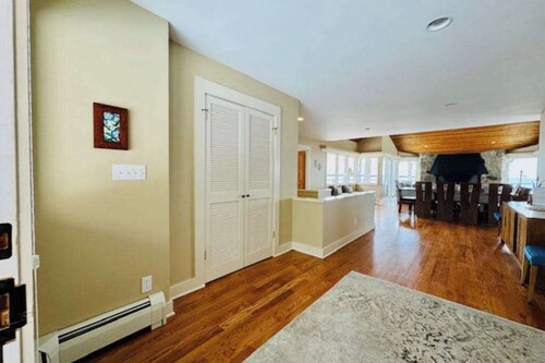 Secluded lake-view home with large deck, private gas grill, AC