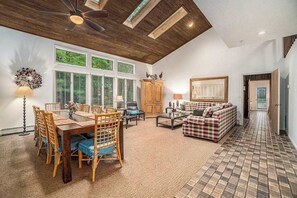 TV, DVD player, offices - Two-story home with a patio, sunroom, balcony, & washer/dryer access (Glen Arbor)