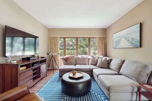TV, fireplace, DVD player, offices - Rustic beach cottage with partial lake views, grill, & WiFi - great location (Michiana)