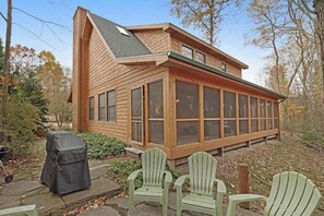 Exterior - Log Cabin-Style Home with Private Hot Tub and Close Proximity to the Lake (Saugatuck)