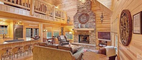 TV, fireplace, DVD player
