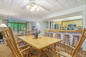 Dining - Secluded home with three kitchens, vaulted ceilings, washer/dryer, & patios (Glen Arbor)