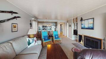 TV, fireplace, DVD player