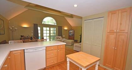 Charming home near the lake with a fireplace, central AC, washer/dryer & grill