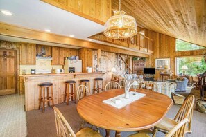 Dining - Rustic dream-home w/ lake views, wraparound deck, & wood-burning fireplace (Frankfort)