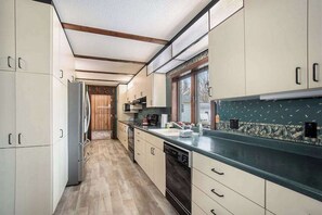 Fridge, microwave, oven, stovetop - Dog-friendly home near Lake Michigan with patio & firepit (South Haven)