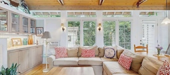 Adorable Downtown Cottage with Firepit, Fireplace, & Yard - Walk Everywhere