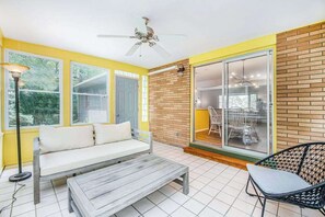 TV, fireplace, offices - Steps to Ridge Road Beach Renovated Home w/ Private Hot Tub, Firepit & Porch (Grand Beach)