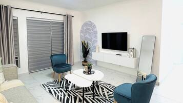 Apartment, 3 Bedrooms, Balcony | Living room