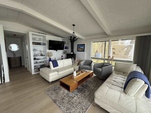 TV, DVD player, offices - Quaint lakefront cottage w/ private hot tub, firepit, & beautiful sunset views (Fennville)