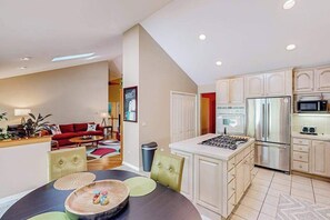 Interior - Riverfront home with deck & fireplace - near Crystal Mountain & golf courses (Thompsonville)