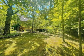 Property grounds - Riverfront home with deck & fireplace - near Crystal Mountain & golf courses (Thompsonville)