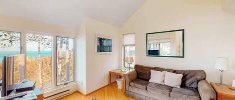TV, fireplace, DVD player