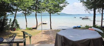 Glen Lake Home w/private beach frontage and dock