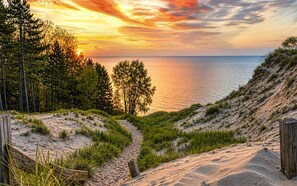 Vlak bij het strand