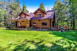 Exterior - Waterfront home on Betsie River with hot tub & sauna near skiing at Crystal Mtn (Thompsonville)