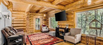 Waterfront home on Betsie River with hot tub & sauna near skiing at Crystal Mtn