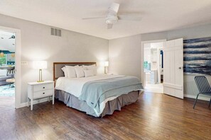 Desk, iron/ironing board, WiFi, bed sheets - Serene Wooded Home w/ Private Hot Tub, Firepit & Porch, Dog-Friendly (New Buffalo)