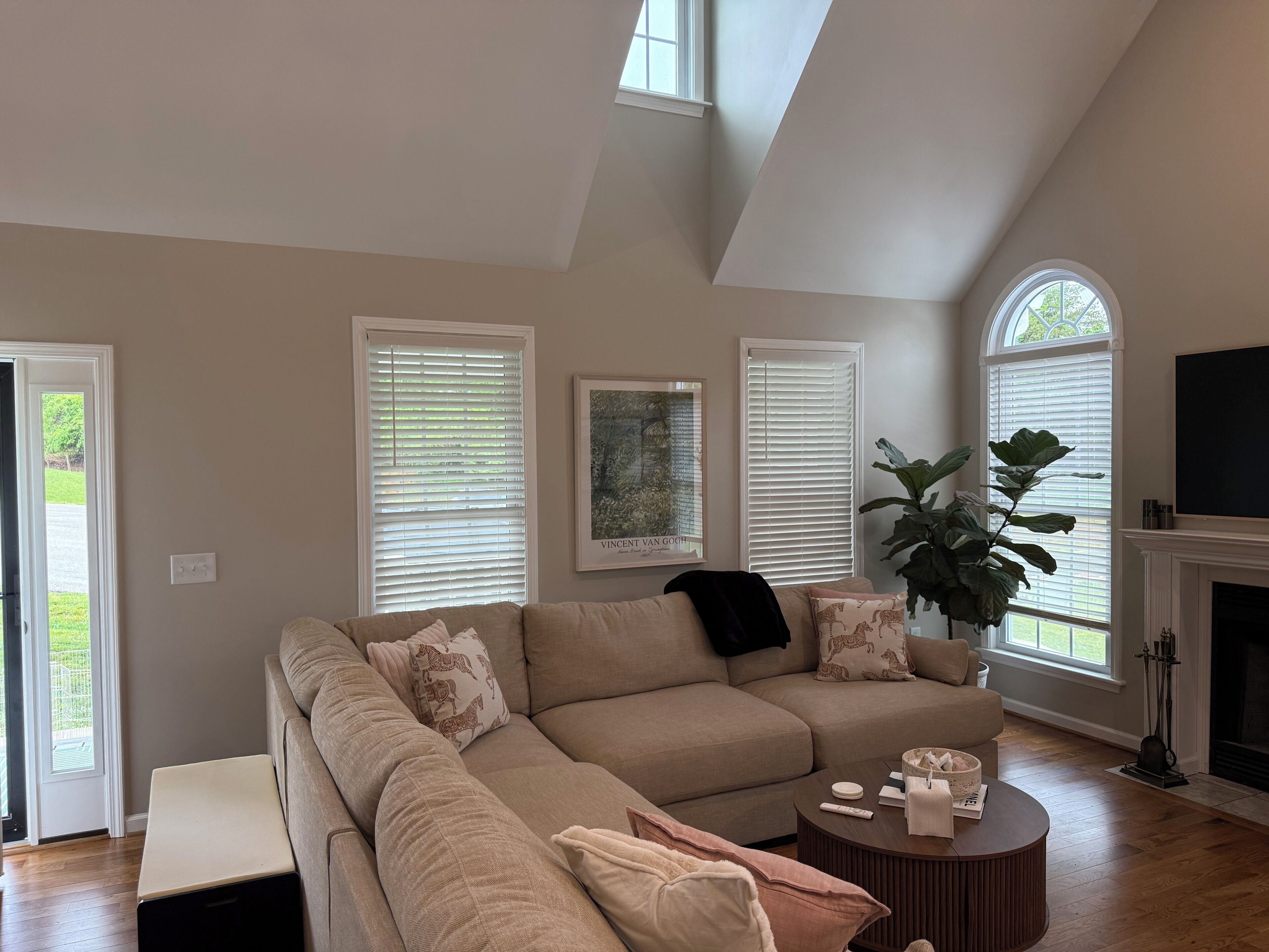 Smart TV, fireplace, printers