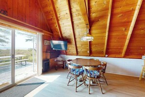 Dining - Rustic A-Frame Retreat on Grand Traverse Bay w/ beach, wifi, fire pit & grill (Williamsburg)