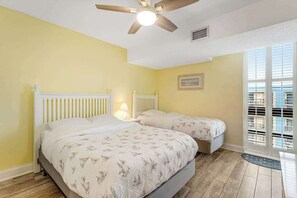 2 bedrooms, iron/ironing board, WiFi, bed sheets - Oceanfront Braemar Towers Condo w/ AC, Private W/D, Shared Pool, Ocean View (Ocean City)