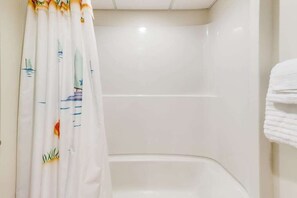Shower, hair dryer, towels - Waterfront condo w/ a furnished balcony, tranquil view, & full kitchen (Ocean City)