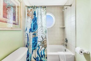 Shower, hair dryer, towels - Jetty's Break 301 w/ Ocean View, Balcony, WiFi, Shared Pool - 1/2 Block to Beach (Ocean City)