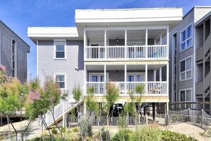 Exterior - Oceanfront Happy House duplex with ocean view, WiFi, W/D, & direct beach access (Ocean City)