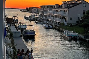 Marina - Upscale canal-front townhome with pool, beach access, dock, balconies, & desks (Ocean City)