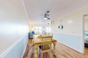 Dining - Waterfront condo with pool, balcony, games, central AC, smart TVs, & W/D (Ocean City)