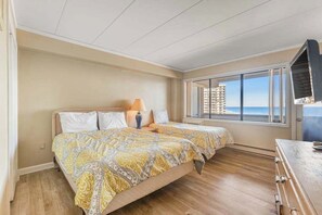 2 bedrooms, iron/ironing board, Internet, bed sheets - Oceanfront High Point South condo with ocean & bay views, W/D, & pool (Ocean City)