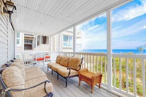 Property grounds - Oceanfront Happy House duplex with WiFi, W/D, ocean views, & beach access (Ocean City)