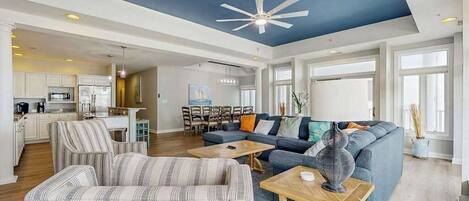 TV, DVD player, offices