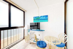 Interior - Newly updated oceanfront condo with enclosed balcony, AC, WiFi & shared pool (Ocean City)