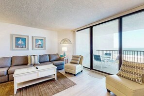 TV, offices - Newly Renovated, Oceanfront Condo with Balcony, Great View, AC & Shared Pool (Ocean City)