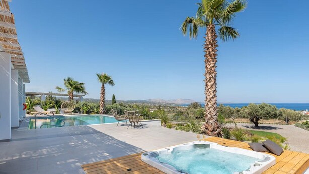 Terrace/patio - Private Villa Escape in Rhodes for 8 (South Rhodes)