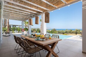 Patio / Balcony - Private Villa Escape in Rhodes for 8 (South Rhodes)