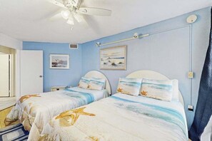 WiFi, bed sheets - Oceanfront Condo with a Shaded Balcony, AC, WiFi, Laundry & Shared Pool (Ocean City)