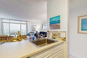 Interior - Up-to-Date, Oceanfront Condo with Balcony, AC, WiFi, Laundry & Shared Pool (Ocean City)