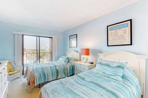 WiFi, bed sheets - Refined, Oceanfront Condo with Balcony, Central AC, WiFi & Shared Hot Tub/Pools (Ocean City)