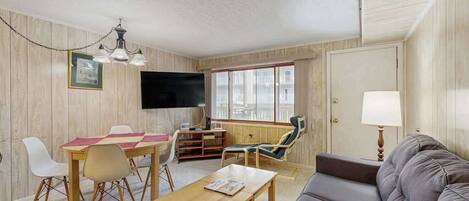 TV, DVD player, offices