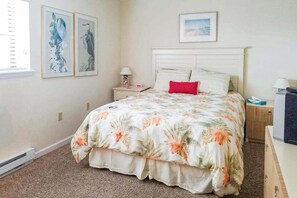 1 bedroom, WiFi, bed sheets - First-Floor, Ocean Block Condo Steps from the Beach w/ Central AC & Patio (Ocean City)