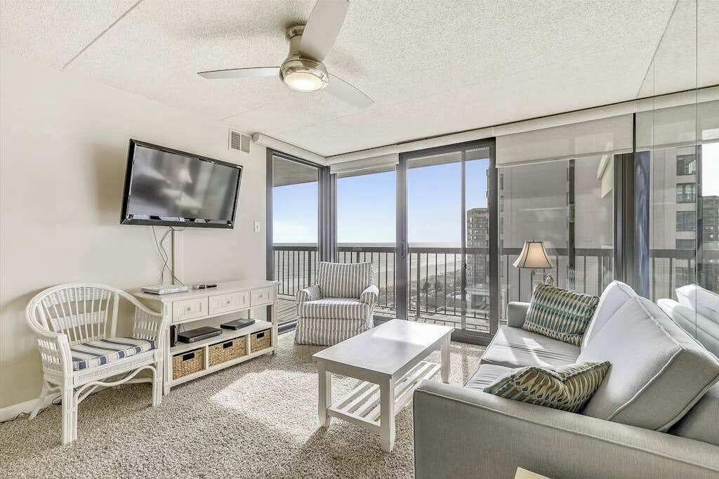 TV, DVD player, offices